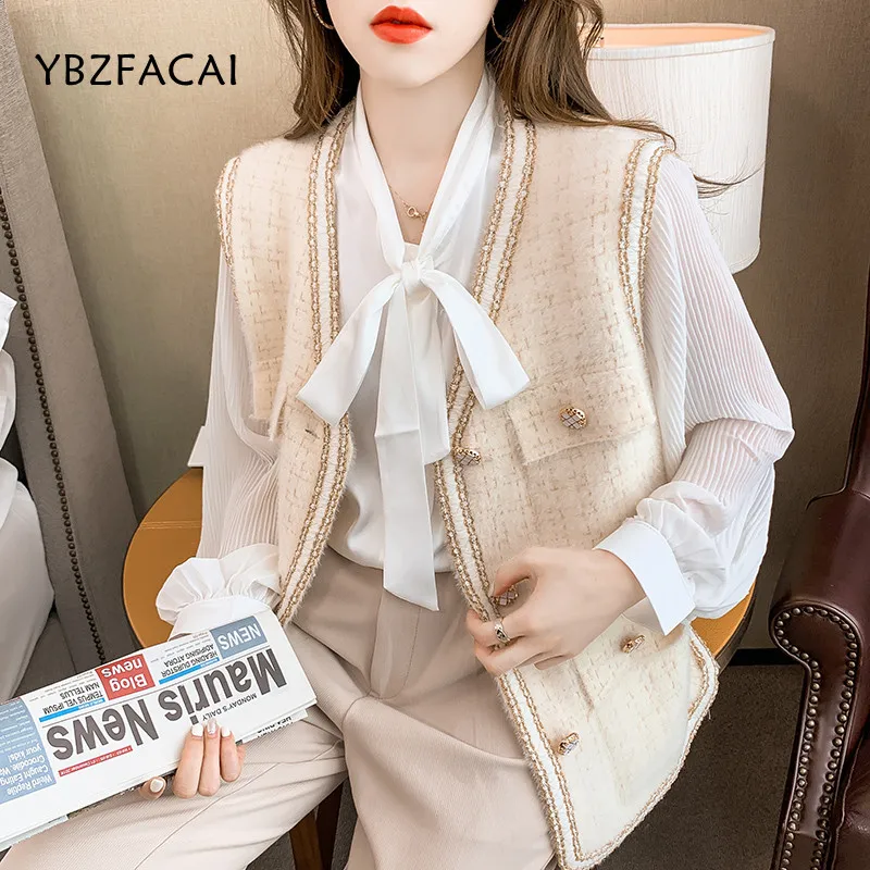 XiaoXiangFeng Imitation Mink Sleeveless Vest Cardigan French Retro Temperament Tweed Vest Korean Fashion Advanced Top Jacket
XiaoXiangFeng Imitation Mink Sleeveless Vest Cardigan French Retro Temperament Tweed Vest Korean Fashion Advanced Top Jacket