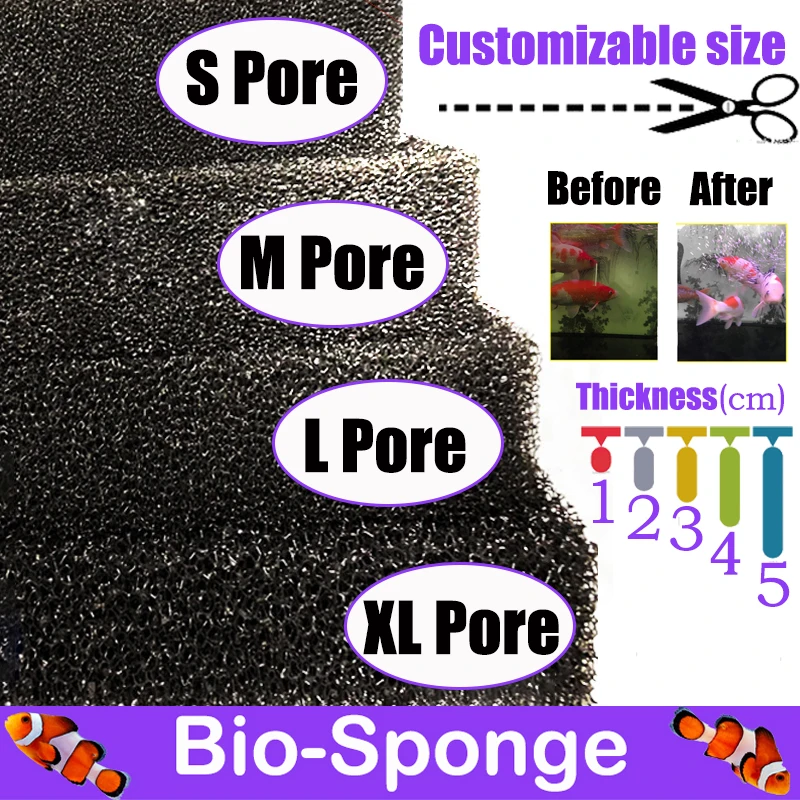 Aquarium Biochemical Cotton Filter Practical Fish Tank Accessories Pond Foam Sponge Filter Black Multiple Size S M L XL Pore
Aquarium Biochemical Cotton Filter Practical Fish Tank Accessories Pond Foam Sponge Filter Black Multiple Size S M L XL Pore