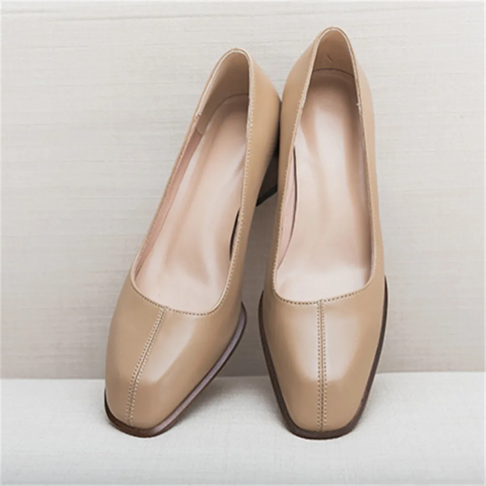 MILI-MIYA Comfortable Casual New Arrival Women Cow Leather Thick Heels Pumps Round Toe Solid Color Slip On Size 34-40 For Ladies
MILI-MIYA Comfortable Casual New Arrival Women Cow Leather Thick Heels Pumps Round Toe Solid Color Slip On Size 34-40 For Ladies