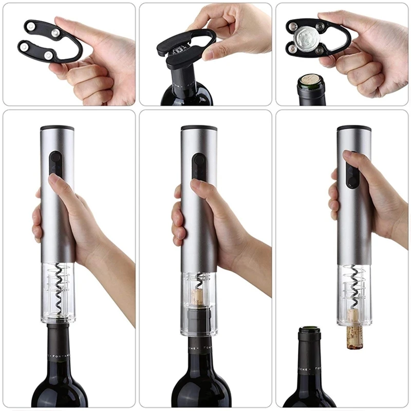 Electric Wine Corkscrew USB Charging Automatic Bottle Opener for Red Wine Portable Kitchen Accessories Gadgets Bottle Opener 
Electric Wine Corkscrew USB Charging Automatic Bottle Opener for Red Wine Portable Kitchen Accessories Gadgets Bottle Opener