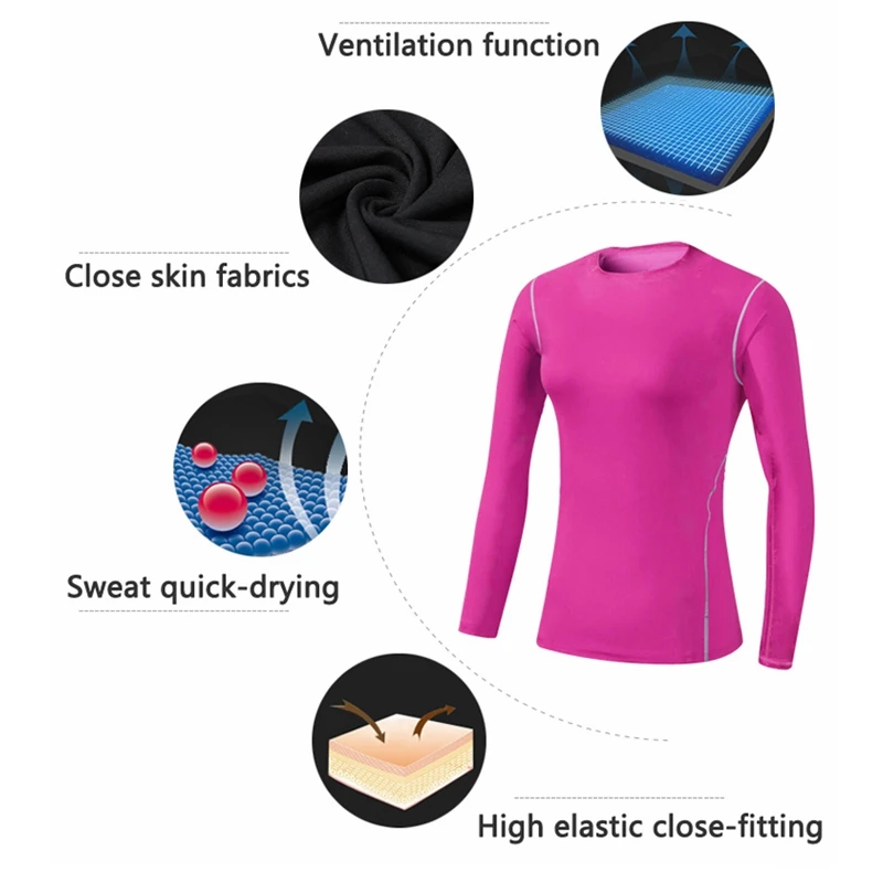 Fitness Sport Yoga Clothes Tight Training Gym Long Sleeve Exercise Fitness T-shirt Sweat Shirt Women Sportswear Jogging Gym Suit
Fitness Sport Yoga Clothes Tight Training Gym Long Sleeve Exercise Fitness T-shirt Sweat Shirt Women Sportswear Jogging Gym Suit