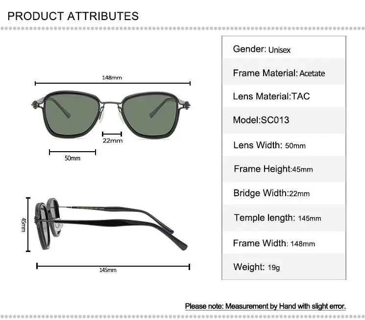 Brand Design Retro Unsiex Handmade Full Rim Polarized Sunglasses Frame UV400 Goggle Driver Sunglasses Women Men High Quality
Brand Design Retro Unsiex Handmade Full Rim Polarized Sunglasses Frame UV400 Goggle Driver Sunglasses Women Men High Quality