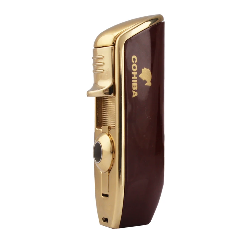 COHIBA Lighter Torch Butane Cigar Lighter Windproof Metal 3 Jet Lighters Smoking Igniter Cigar Punch Cutter
COHIBA Lighter Torch Butane Cigar Lighter Windproof Metal 3 Jet Lighters Smoking Igniter Cigar Punch Cutter