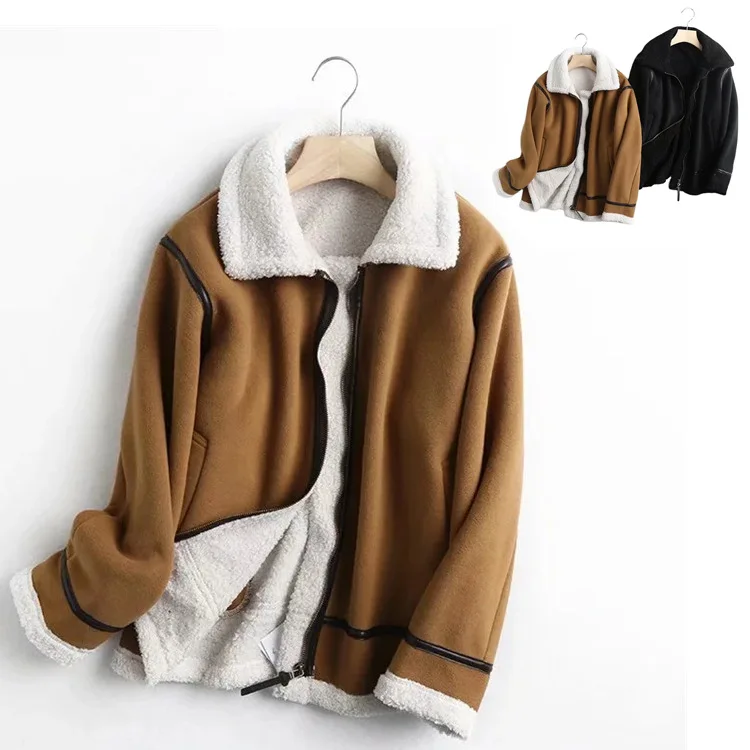 2021 feminino korean abrigos mujer Autumn winter short coat pure color Korean zipper pure color women clothing za người phụ 
2021 feminino korean abrigos mujer Autumn winter short coat pure color Korean zipper pure color women clothing za người phụ