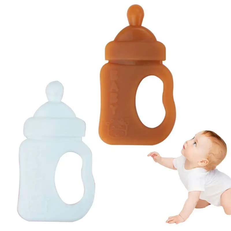 Cartoon Milk Bottle Shape Baby Teether Silicone Chewing Teething Nursing Soother Molar Infant Toy Accessories
Cartoon Milk Bottle Shape Baby Teether Silicone Chewing Teething Nursing Soother Molar Infant Toy Accessories