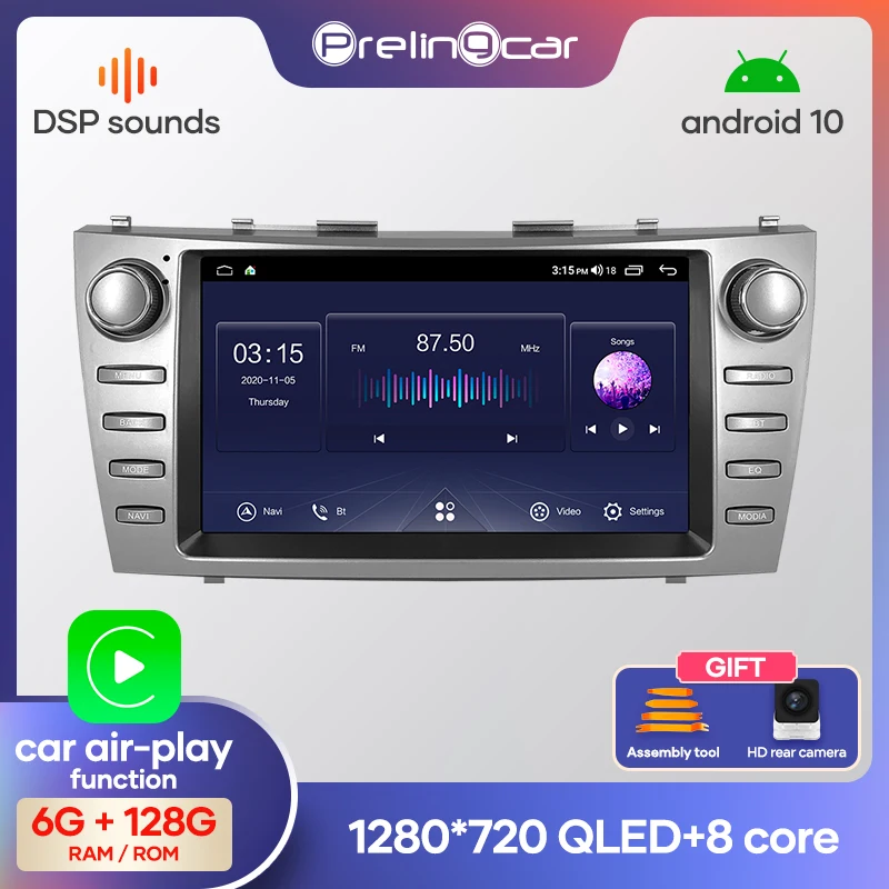Prelingcar Android 10 0 система автомобиля IPS сенсорный экран стерео для старой camry 2008 09 11 2