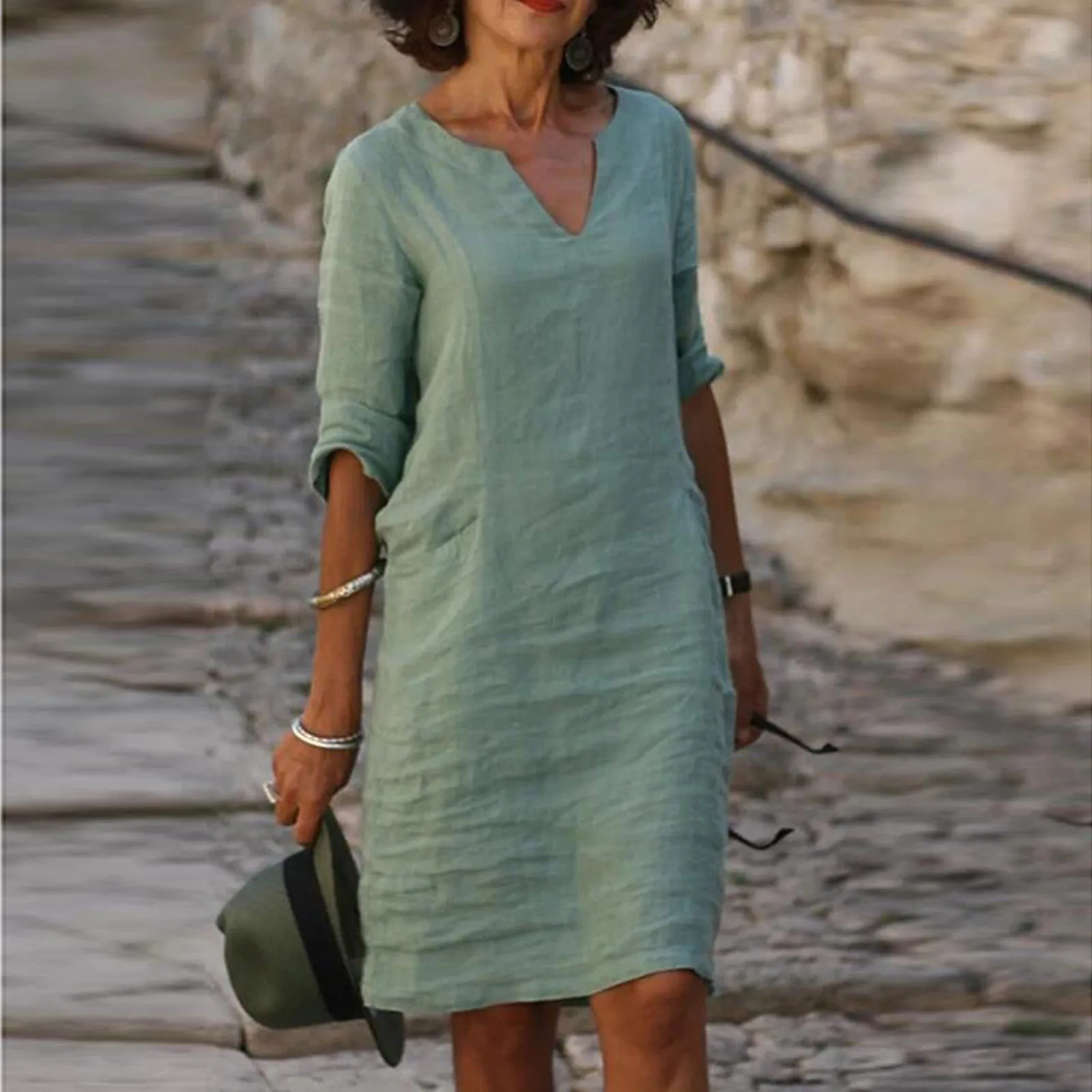 Women Dresses Summer 2021 Flower Boho Dress Lady Clothing Half Sleeve V-Neck Casual Beach Vacation Mini Dresses Vestido De Mujer
Women Dresses Summer 2021 Flower Boho Dress Lady Clothing Half Sleeve V-Neck Casual Beach Vacation Mini Dresses Vestido De Mujer