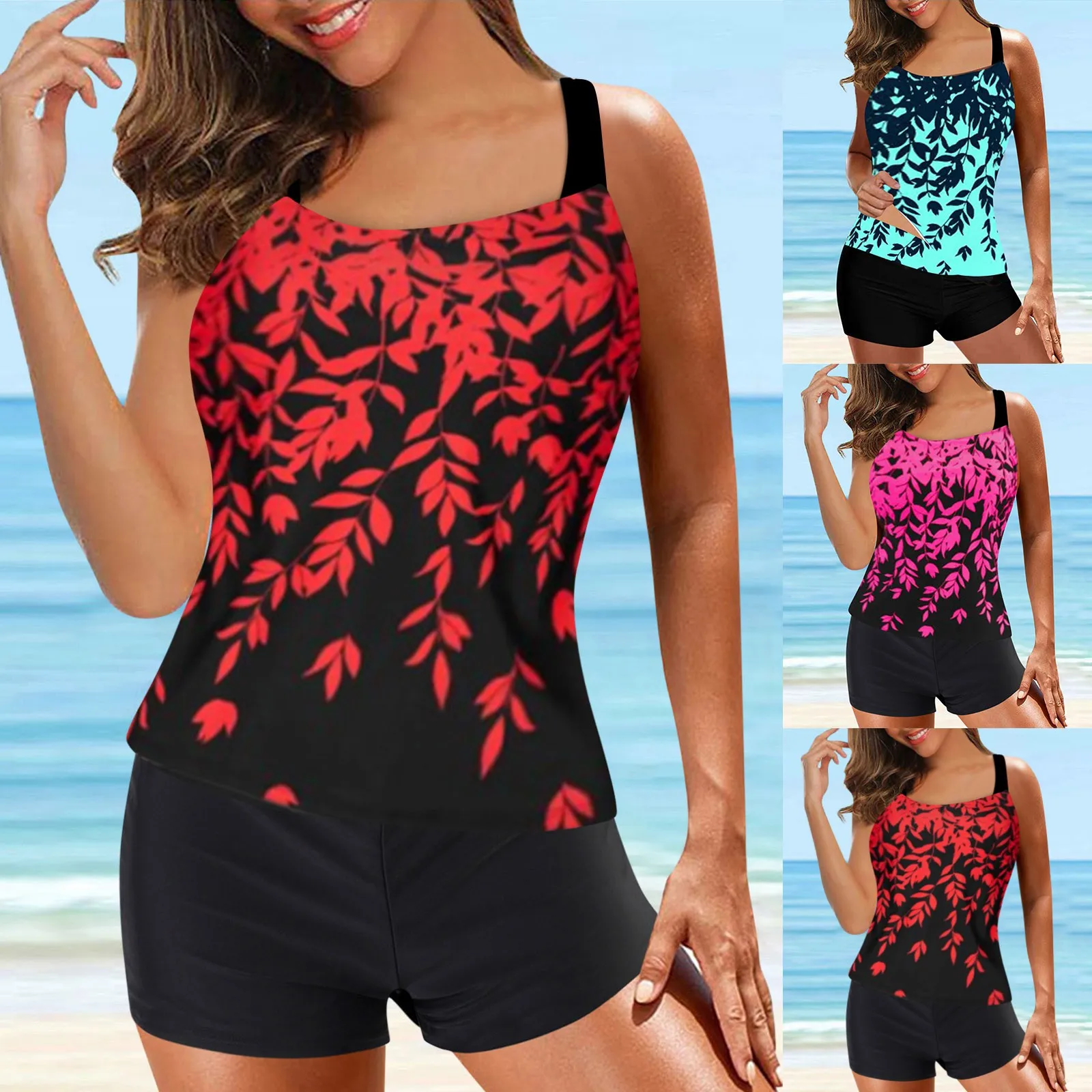 JAYCOSIN Women's Tankini Large Digital Print Hot Spring Beach Resort Split Swimsuit Set Beachwear Swimwear Bather Bathing Suit#G
JAYCOSIN Women's Tankini Large Digital Print Hot Spring Beach Resort Split Swimsuit Set Beachwear Swimwear Bather Bathing Suit#G