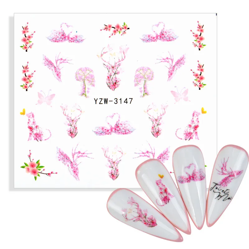 1 Sheet Pink Elk Nail Sticker DIY Stickers Black Flowers Nail Watermark Nail Sticker Bouquet Nail Art Transfer Sticker Christmas
1 Sheet Pink Elk Nail Sticker DIY Stickers Black Flowers Nail Watermark Nail Sticker Bouquet Nail Art Transfer Sticker Christmas
