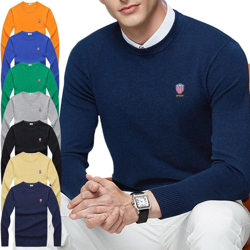 New Men Spring Sweater Pullover Solid Casual PATCH Embroidery Slim Fit 100%Cotton O-Neck Long Sleeve Jumper Sweaters Tops P8507
New Men Spring Sweater Pullover Solid Casual PATCH Embroidery Slim Fit 100%Cotton O-Neck Long Sleeve Jumper Sweaters Tops P8507