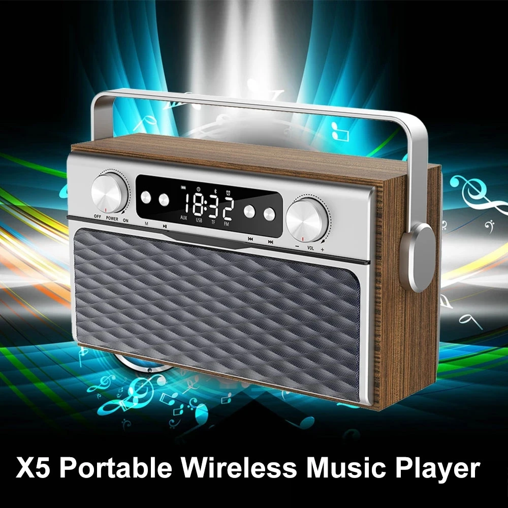 Wireless Bluetooth-Compatible5.0 Retro Wood Speaker Bass Outdoor Stereo Sound Box Vintage Soundbar With FM Radio Support TF Card
Wireless Bluetooth-Compatible5.0 Retro Wood Speaker Bass Outdoor Stereo Sound Box Vintage Soundbar With FM Radio Support TF Card