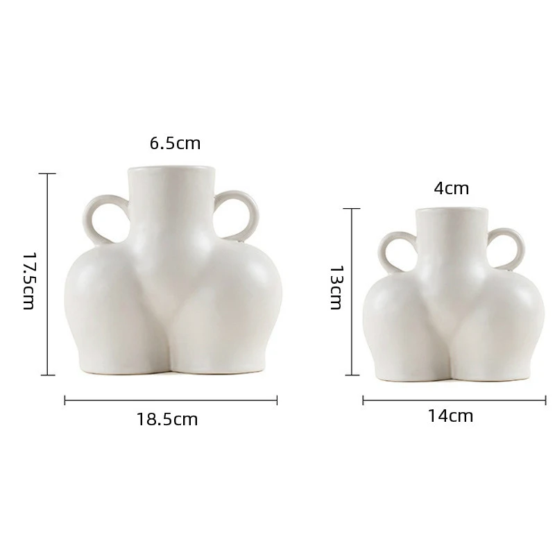 Nordic Creative Human Ceramic Vase Body Art Hip Shape Flower Arrangement Vase Living Room Bedroom Decor Butt Nude Flower Pot
Nordic Creative Human Ceramic Vase Body Art Hip Shape Flower Arrangement Vase Living Room Bedroom Decor Butt Nude Flower Pot