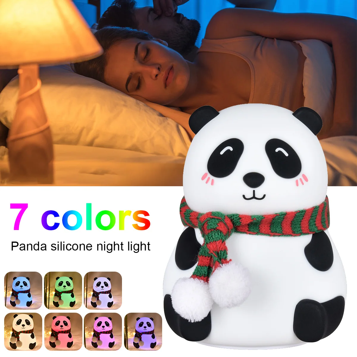 New Panda Night Light w/7 Color Changing LED Table Light 1200mAh USB Rechargeable Silicone Panda Lamp Touch Control Bedside Lamp
New Panda Night Light w/7 Color Changing LED Table Light 1200mAh USB Rechargeable Silicone Panda Lamp Touch Control Bedside Lamp