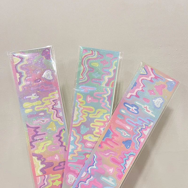 Cute Gradient Color Wave Laser Stickers DIY Scrapbooking Sticker Calendar Notebook Stationery Happy Plan Decoration Sticker
Cute Gradient Color Wave Laser Stickers DIY Scrapbooking Sticker Calendar Notebook Stationery Happy Plan Decoration Sticker