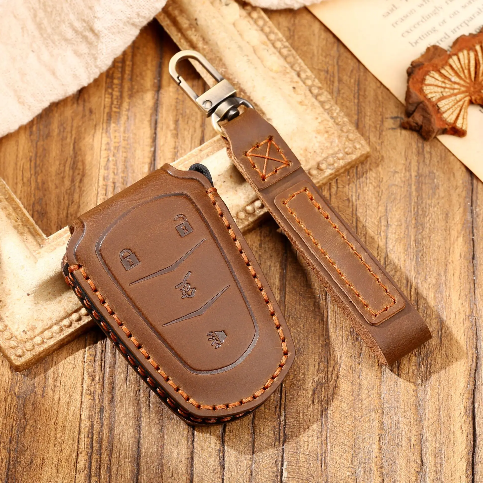 Luxury Genuine Leather Car Key Holder Case Cover for Cadillac CT5 CT6 XT5 Smart Auto Accessories Keychain
Luxury Genuine Leather Car Key Holder Case Cover for Cadillac CT5 CT6 XT5 Smart Auto Accessories Keychain