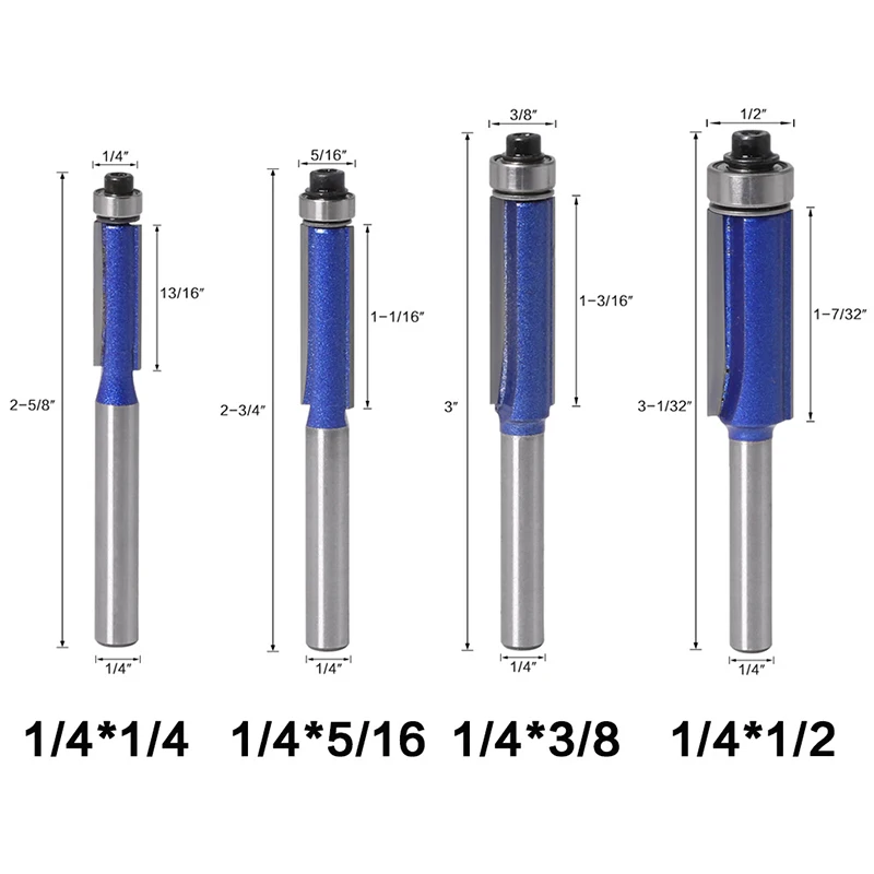 4pcs Straight Dado Router Bits Set 1/4\\\\\\\" Shank Trimming Cutter Woodworking Kit
4pcs Straight Dado Router Bits Set 1/4\\\\\\\" Shank Trimming Cutter Woodworking Kit
