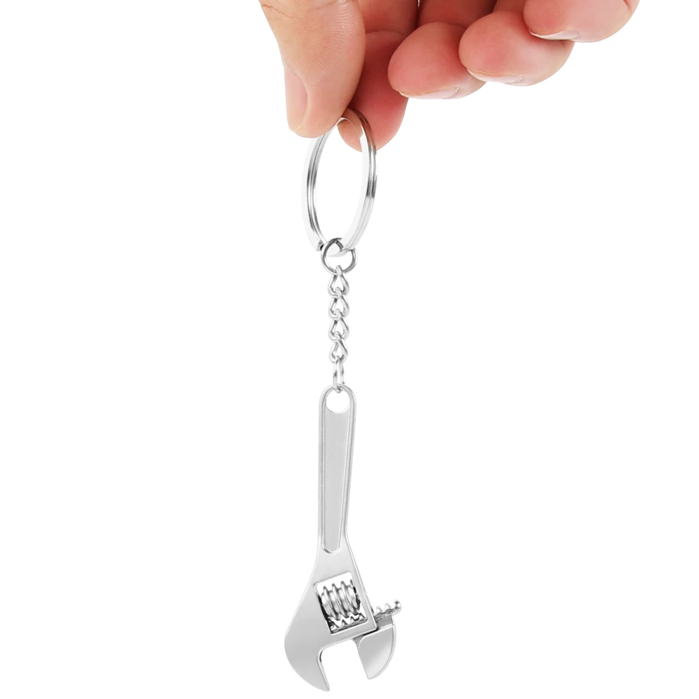 Krachtige Creative Mini Adjustable Wrench Keychain Realistic Machine Tools Model Spanner Key Chain Ring Holder Keyfob | Автомобили и