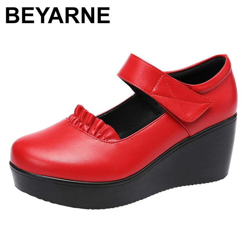 BEYARNE 6cm medium heel platform shoes for women 2020 platform round head red big size 32 to 43 woman shoes high heels
BEYARNE 6cm medium heel platform shoes for women 2020 platform round head red big size 32 to 43 woman shoes high heels