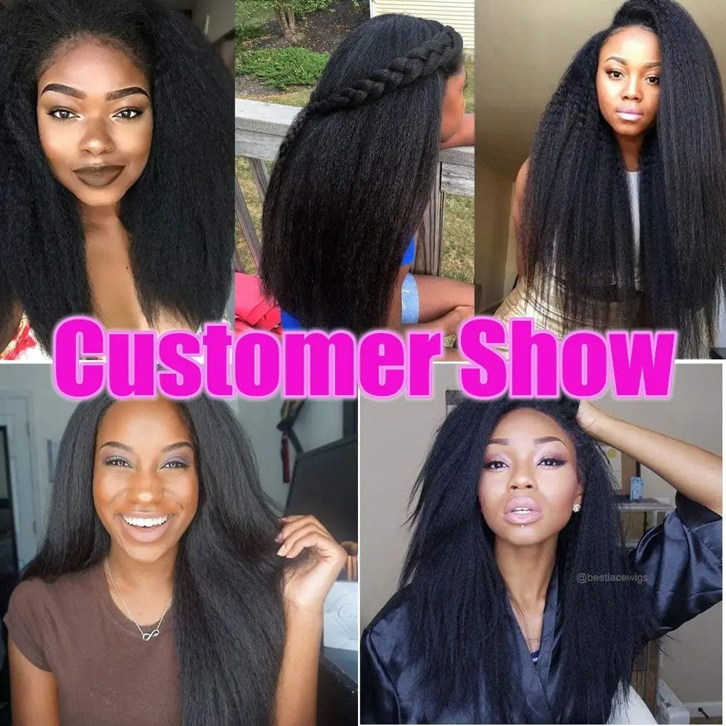 

Kinky Straight Bundles Brazilian Human Hair Bundle Weaves Natural Color Unprocessed Yaki Straight 1 Bundle Human Hair Extension