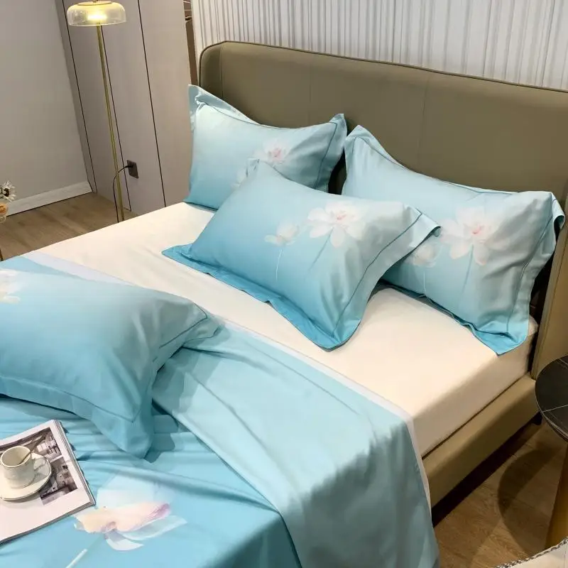 Bamboo Language Tencel Home Textile Bedding Set Duvet Cover Flat Fitted Bedspread Sheet Pillowcases Full Double Queen King 3pcs
Bamboo Language Tencel Home Textile Bedding Set Duvet Cover Flat Fitted Bedspread Sheet Pillowcases Full Double Queen King 3pcs