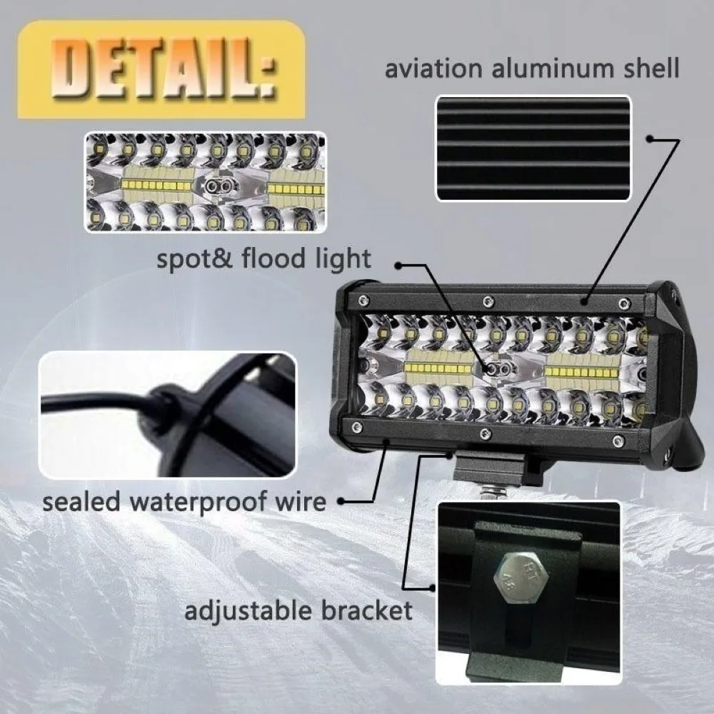 7 Inch Car LED Work Light 120W/240W 1/2pcs Waterproof Car Lights Spot Lamp Flood Lamp For Off-Road SUV Truck
7 Inch Car LED Work Light 120W/240W 1/2pcs Waterproof Car Lights Spot Lamp Flood Lamp For Off-Road SUV Truck