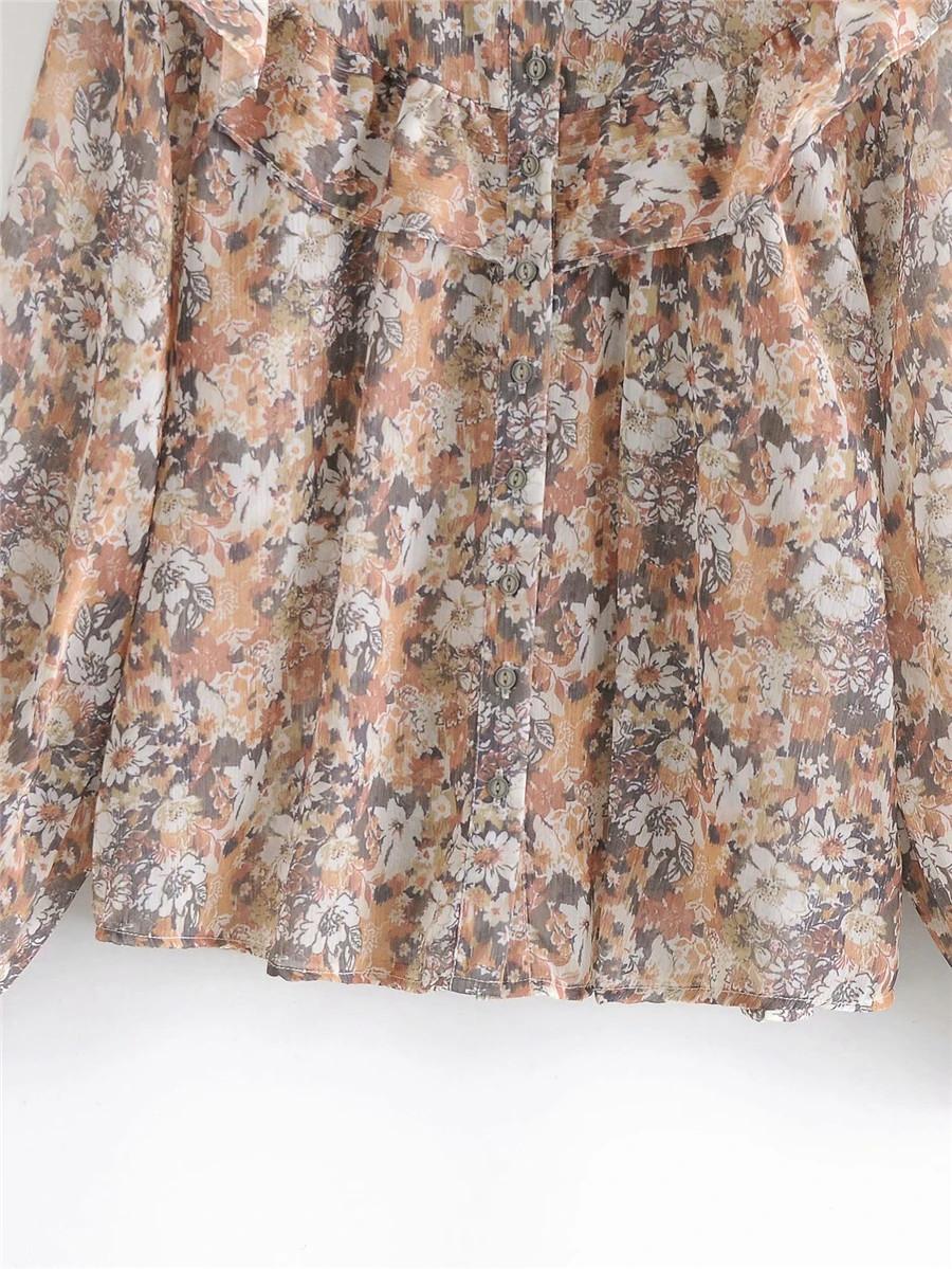 Elegant Women Floral Print Shirts 2020 Fashion Ladies O-Neck Ruffles Tops Streetwear Female Chic Puff Sleeve Loose Blouse
Elegant Women Floral Print Shirts 2020 Fashion Ladies O-Neck Ruffles Tops Streetwear Female Chic Puff Sleeve Loose Blouse