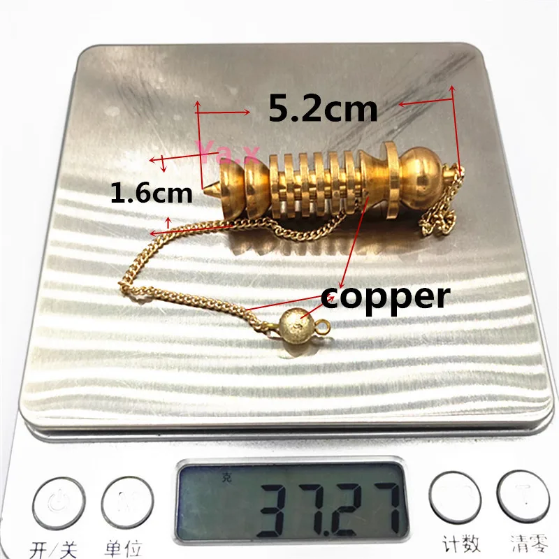 pendant metal cones pendulum clock is made of 100% pure copper Pendule Pendulums for dowsing Radiesthesia witch pendants
pendant metal cones pendulum clock is made of 100% pure copper Pendule Pendulums for dowsing Radiesthesia witch pendants