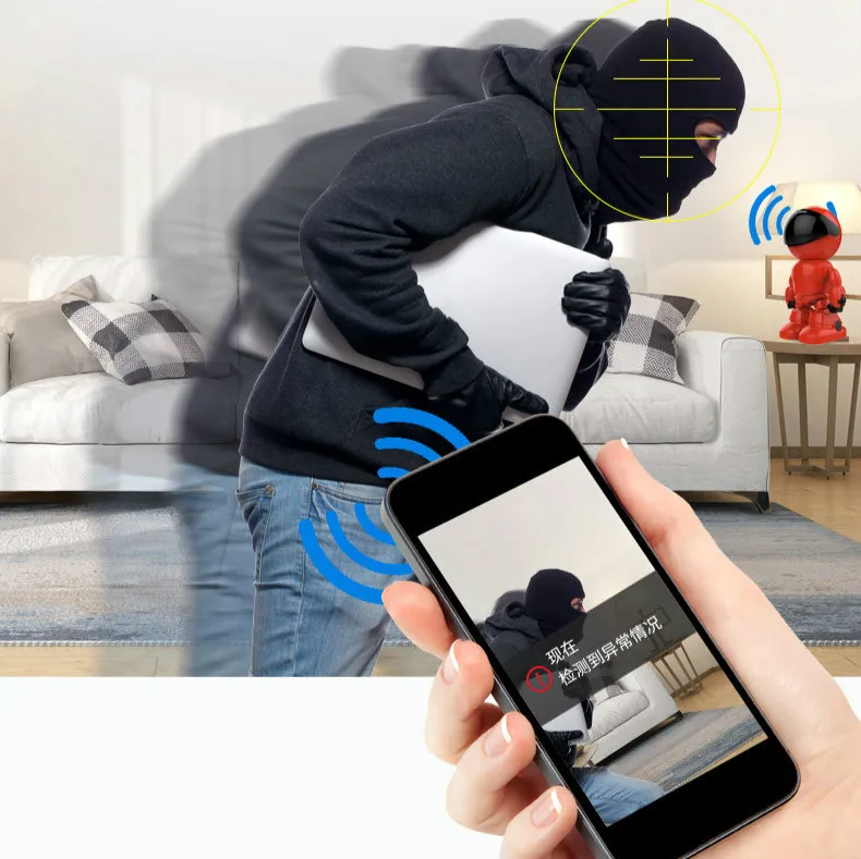 1080P домашняя ip-камера видеонаблюдения с поддержкой Wi Камера робот интеллигентая