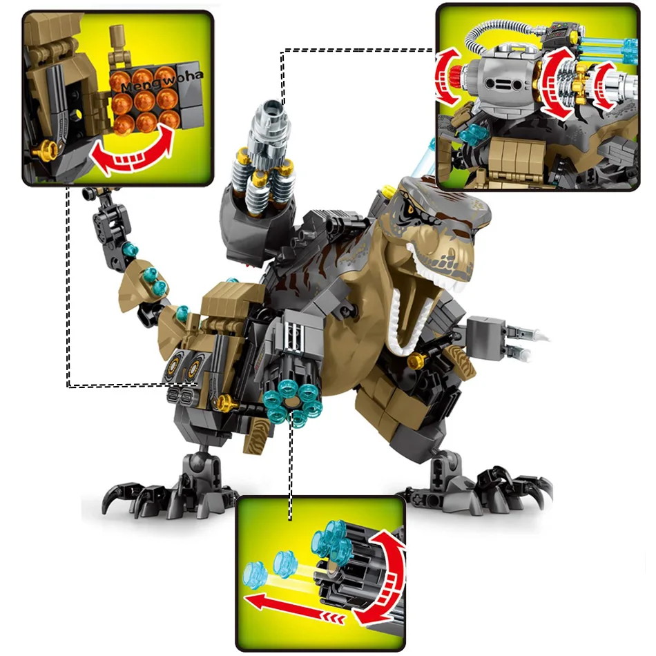 Mengwoha Jurassic Reload Tyrannosaurus Rex Building Blocks Dinosaur World with Figures Animal Park Bricks Toys For Children Gift
Mengwoha Jurassic Reload Tyrannosaurus Rex Building Blocks Dinosaur World with Figures Animal Park Bricks Toys For Children Gift
