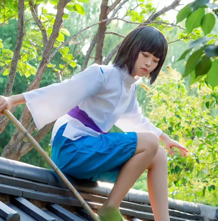 Classic In Spirit Sen to Chihiro no Kamikakushi White Dragon Haku Nigihayami Kohakunushi Kimono Uniform Cosplay Costume
Classic In Spirit Sen to Chihiro no Kamikakushi White Dragon Haku Nigihayami Kohakunushi Kimono Uniform Cosplay Costume