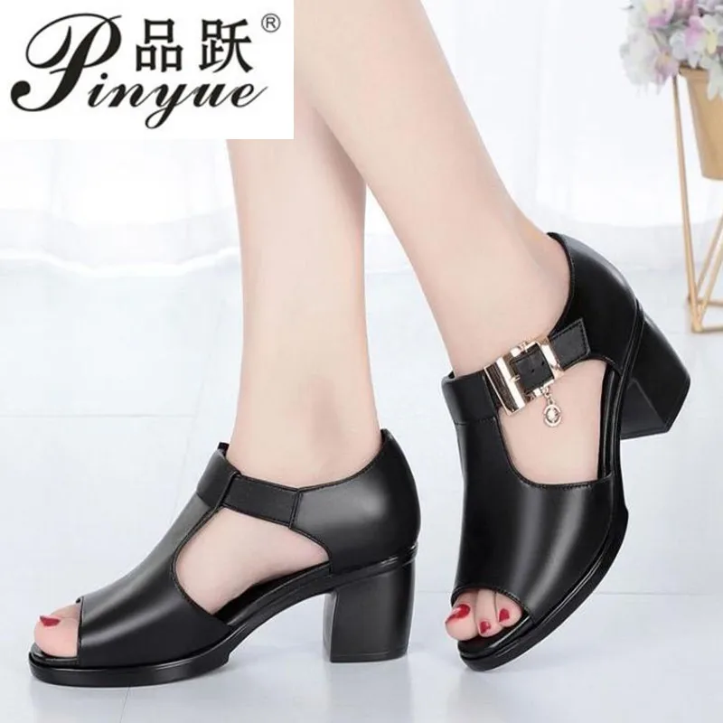 Women Sandals Summer hing Heel Fashion Sexy Fish Mouth Hollow Roman Sandals Thick With Beaded High Heels Female Sandals
Women Sandals Summer hing Heel Fashion Sexy Fish Mouth Hollow Roman Sandals Thick With Beaded High Heels Female Sandals