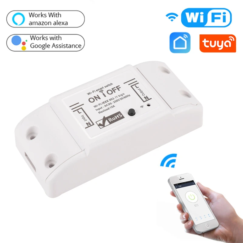 Tuya Wifi DIY Smart Wireless Remote Control Switch Smart Home Light Module Via Smart Life APP Support Alexa Google Assistant
Tuya Wifi DIY Smart Wireless Remote Control Switch Smart Home Light Module Via Smart Life APP Support Alexa Google Assistant