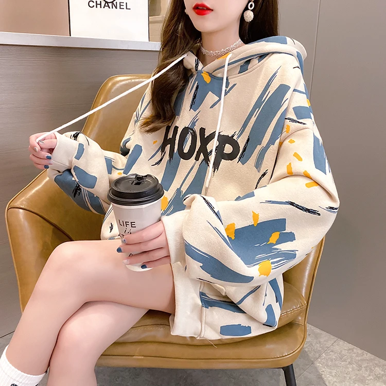 Make new winter han edition tide hooded letters printing joker loose ins more add wool fleece female
Make new winter han edition tide hooded letters printing joker loose ins more add wool fleece female