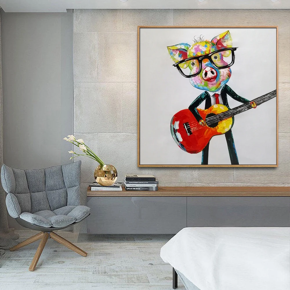 Hand Painted Modern Oil Painting On Canvas Animal Cartoon Poster Wall Art Painting For Living Room Kids Room Decoration Picture
Hand Painted Modern Oil Painting On Canvas Animal Cartoon Poster Wall Art Painting For Living Room Kids Room Decoration Picture