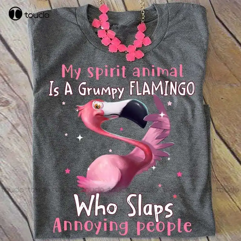 My Spirit Animal Is A Grumpy Flamingo Who Slaps Annoying People Cute Flamingo T-Shirt Gift For Flamingo Lovers T Shirts
My Spirit Animal Is A Grumpy Flamingo Who Slaps Annoying People Cute Flamingo T-Shirt Gift For Flamingo Lovers T Shirts