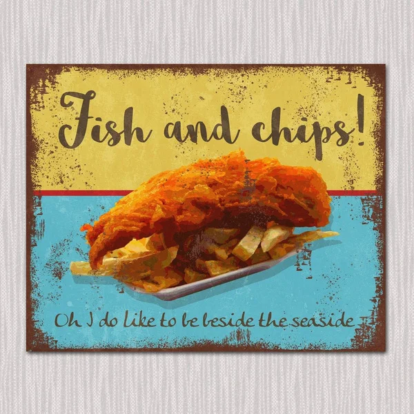 Fish and Chips Seaside Vintage Tin Sign Metal Sign Metal Poster Metal Decor Metal Painting Wall Sticker Wall Sign Wall Decor
Fish and Chips Seaside Vintage Tin Sign Metal Sign Metal Poster Metal Decor Metal Painting Wall Sticker Wall Sign Wall Decor