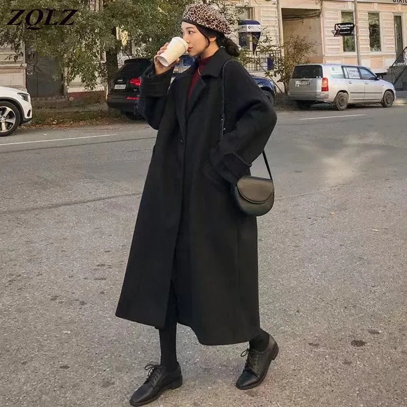 ZQLZ Oversized Jacket Women Autumn Winter Plus Size Casual Long Coat Female Korean Windbreaker Vintage Preppy Style Black Coats
ZQLZ Oversized Jacket Women Autumn Winter Plus Size Casual Long Coat Female Korean Windbreaker Vintage Preppy Style Black Coats