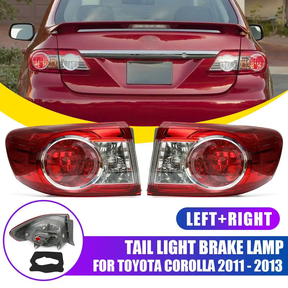 Pair Tail Light For Toyota Corolla 2011-2013 Red Driver Left Side Tail Light Brake Lamp #TO2804111 Fit for P21W W21/5W Blub
Pair Tail Light For Toyota Corolla 2011-2013 Red Driver Left Side Tail Light Brake Lamp #TO2804111 Fit for P21W W21/5W Blub