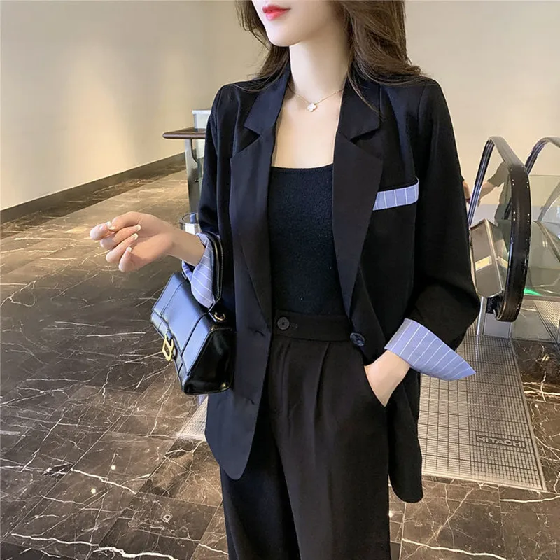 2 Piece Set Women Suit Spring Summer Black Fashion Oversize Blazer Slim Wide Leg Pant Casual Elegant Pant Suit Office Pant Set
2 Piece Set Women Suit Spring Summer Black Fashion Oversize Blazer Slim Wide Leg Pant Casual Elegant Pant Suit Office Pant Set