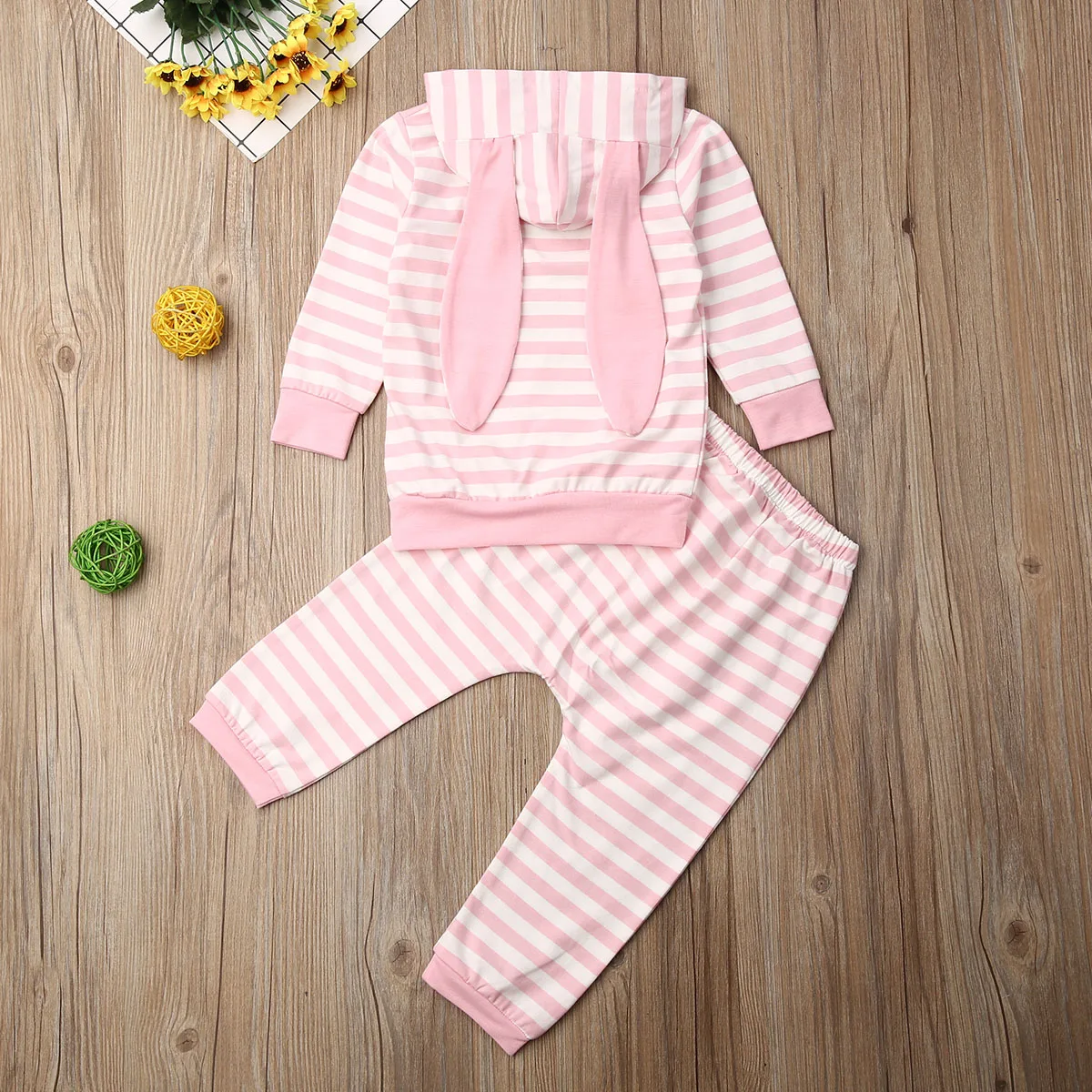 0-24M Infant Newborn Baby Girl Clothing Set Striped Rabbit Ears Hooded Top Pants Autumn Baby Girl Costumes Easter
0-24M Infant Newborn Baby Girl Clothing Set Striped Rabbit Ears Hooded Top Pants Autumn Baby Girl Costumes Easter