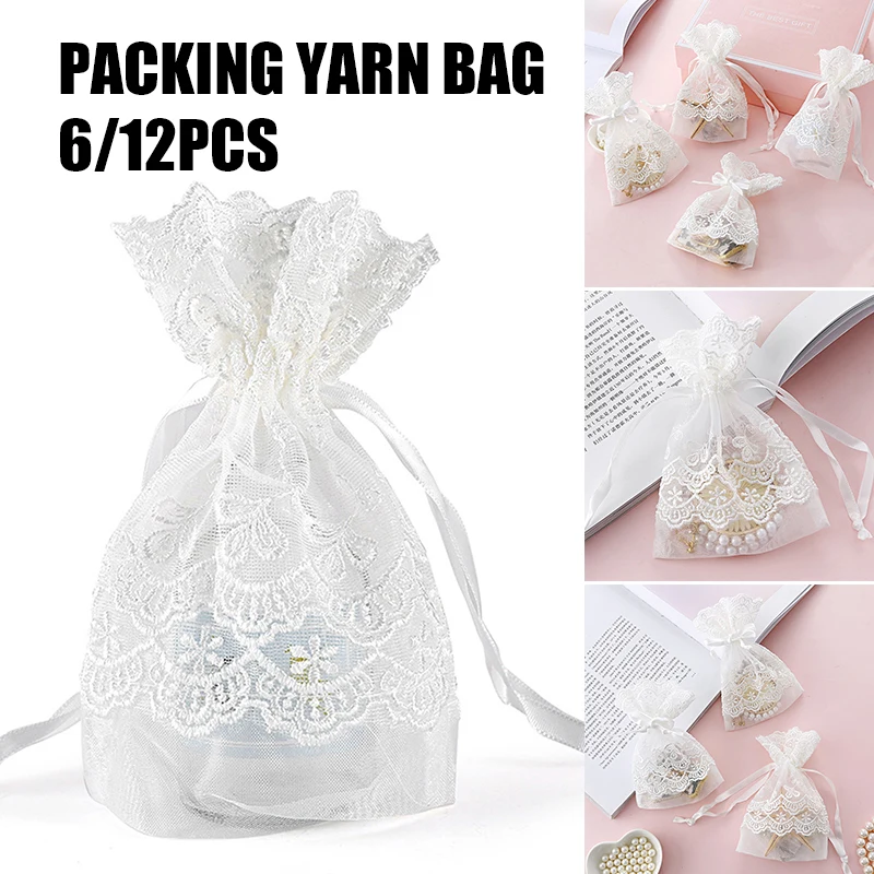 6 pcs White Lace Bag with Drawstring Jewelry Candy Biscuit Packaging Bag Durable Long Lasting for Party Festival d88
6 pcs White Lace Bag with Drawstring Jewelry Candy Biscuit Packaging Bag Durable Long Lasting for Party Festival d88