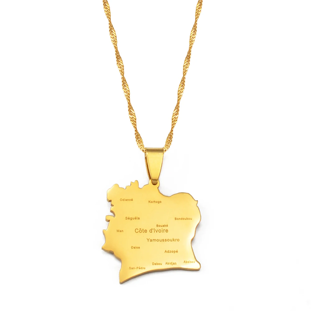Anniyo COTE D IVOIRE Map With City Pendant Necklaces Ivory Coast Country Map Jewelry #245321
Anniyo COTE D IVOIRE Map With City Pendant Necklaces Ivory Coast Country Map Jewelry #245321