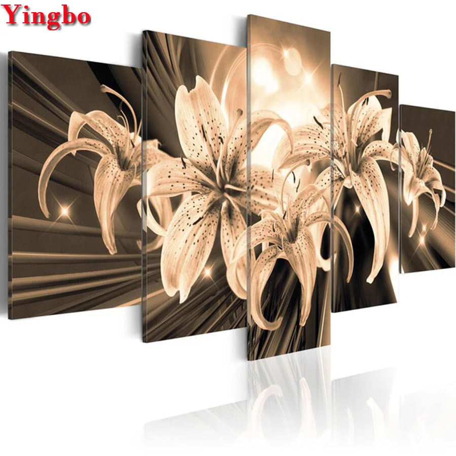 DIY Diamond Painting 5 Pieces Lily Flower Full Square Diamond Embroidery Cross Stitch Rhinestones Painting Diamond Mosaic Kit 
DIY Diamond Painting 5 Pieces Lily Flower Full Square Diamond Embroidery Cross Stitch Rhinestones Painting Diamond Mosaic Kit