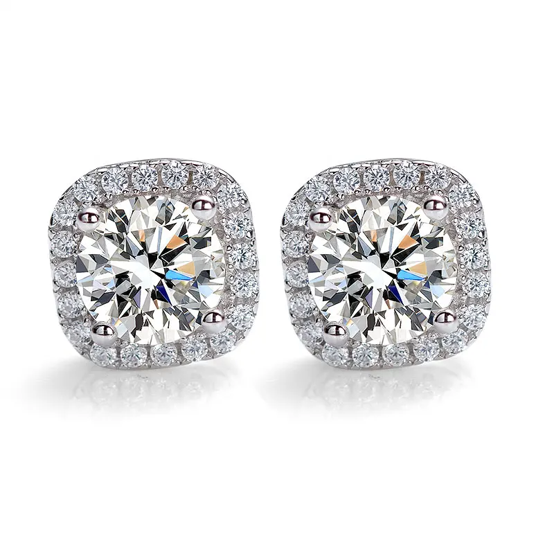 Round Cut Moissanite Stud Earrings 925 Sterling Silver Cushion Shape D Color Moissanite Stone Earring For Wedding Engagement
Round Cut Moissanite Stud Earrings 925 Sterling Silver Cushion Shape D Color Moissanite Stone Earring For Wedding Engagement
