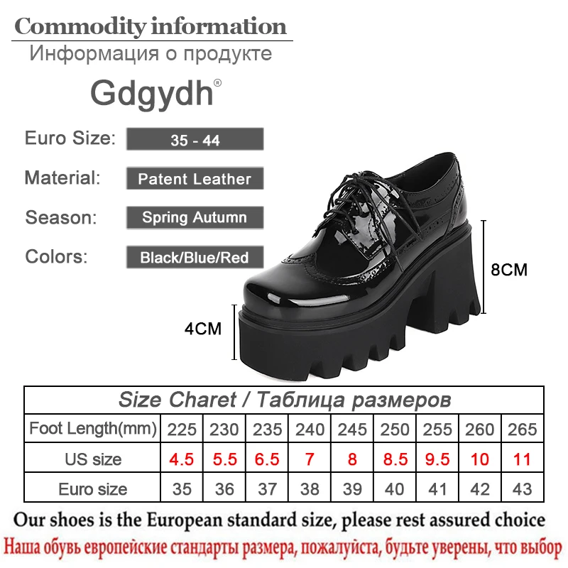 Gdgydh 2021 Spring Trendy Brogue Shoes Women Platform Heels Skidproof Casual Pumps Gothic Style Ladies Cosplay shoes Plus Size 
Gdgydh 2021 Spring Trendy Brogue Shoes Women Platform Heels Skidproof Casual Pumps Gothic Style Ladies Cosplay shoes Plus Size