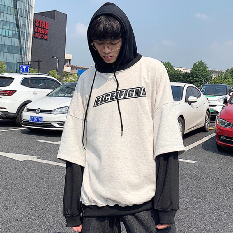 Men with Hat Hoodies Letter Print Fake Two Pieces Males Chic Casual All-match Hip Hop Hooded Loose Warm Sweatshirts Trendy Ins
Men with Hat Hoodies Letter Print Fake Two Pieces Males Chic Casual All-match Hip Hop Hooded Loose Warm Sweatshirts Trendy Ins
