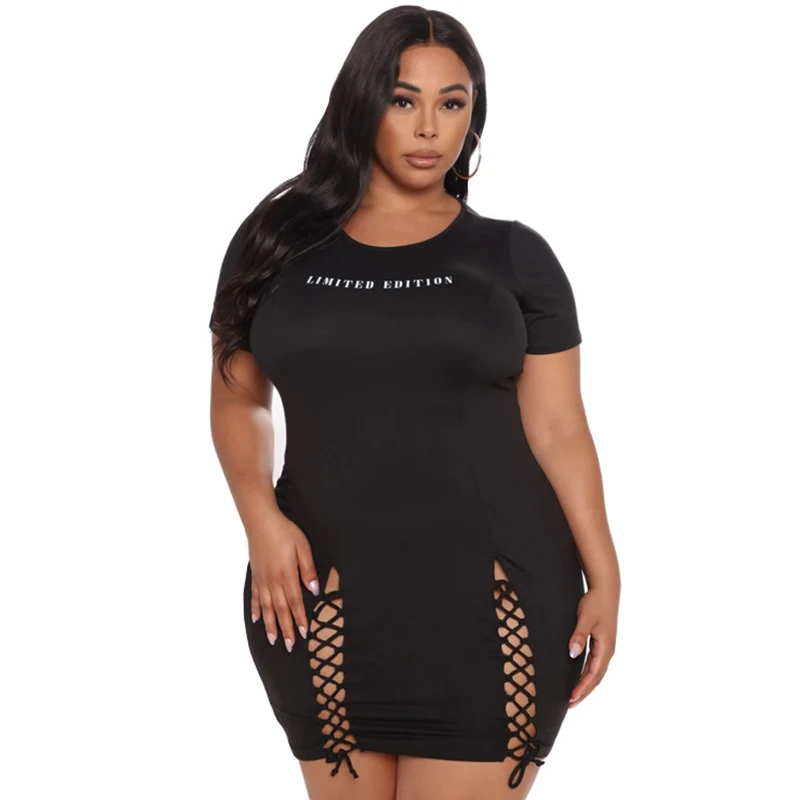 Summer Dresses Round Neck Short Sleeve Hollow Out Straps Sexy Mini Dress Bodycon Club Plus Size Dress Dropshipping Wholesale
Summer Dresses Round Neck Short Sleeve Hollow Out Straps Sexy Mini Dress Bodycon Club Plus Size Dress Dropshipping Wholesale