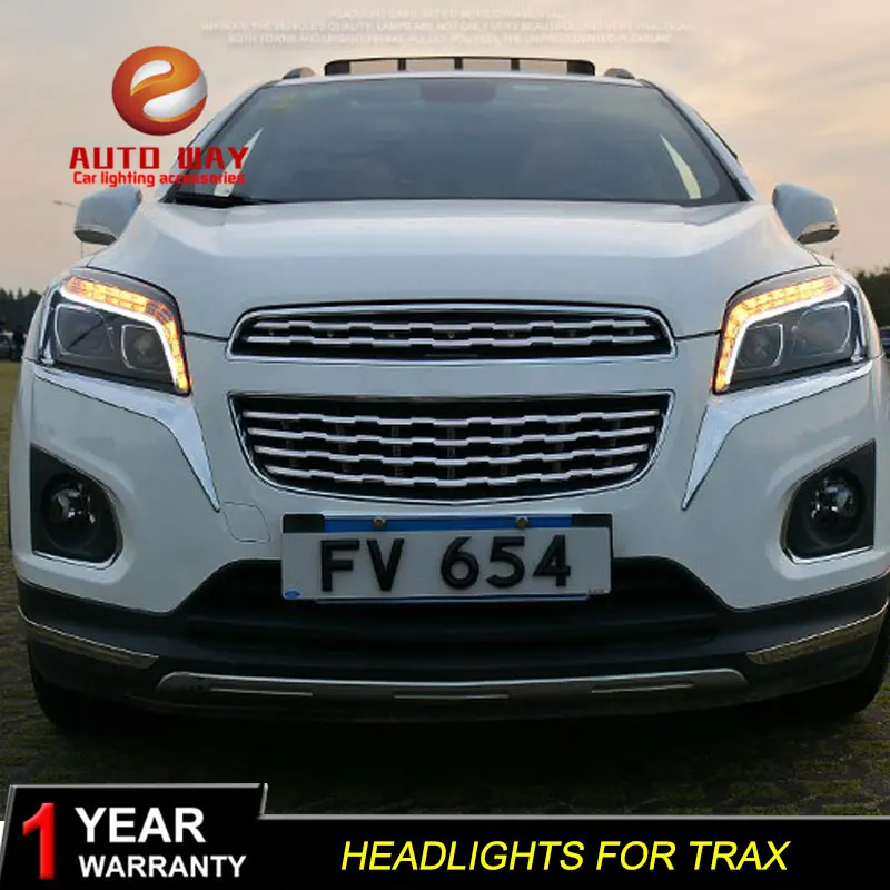 Автомобильный Стильный чехол для фары Chevrolet Trax светодиодный фонарь DRL Объектив