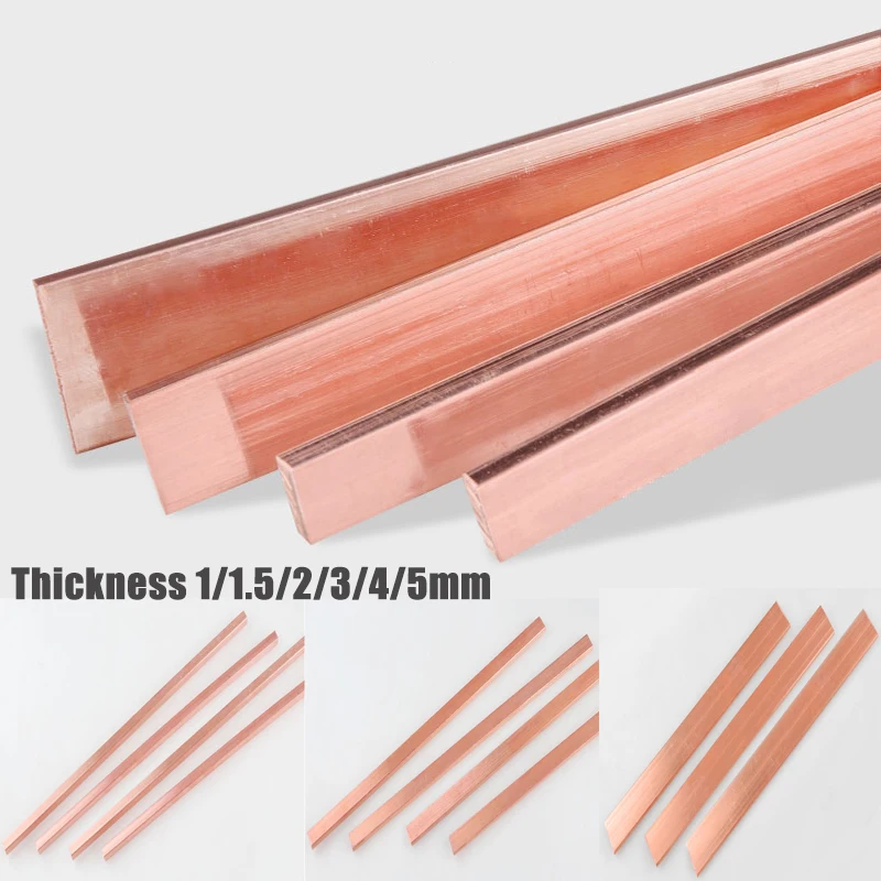 1pc 99.9% Pure Red Copper Flat Metal Plate Thickness 1/1.5/2/3/4/5mm T2 Copper Strip Copper plate DIY Material
1pc 99.9% Pure Red Copper Flat Metal Plate Thickness 1/1.5/2/3/4/5mm T2 Copper Strip Copper plate DIY Material