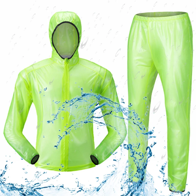 Мужская водонепроницаемая ветрозащитная велосипедная куртка брюки дождевик для